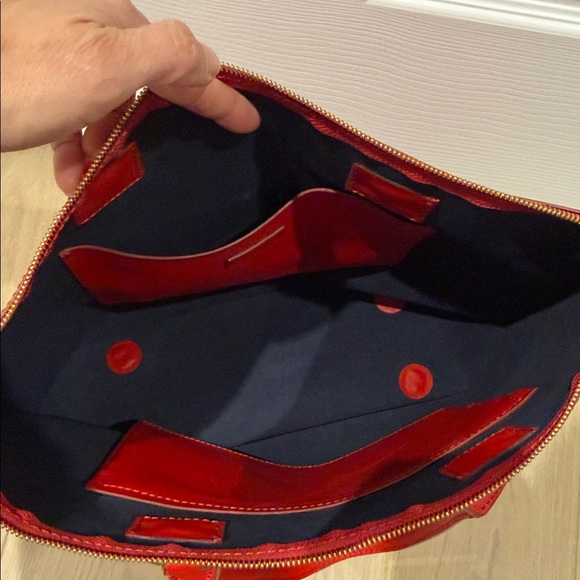 J. Crew Bold Red Tote Bag - Picture 6 of 7